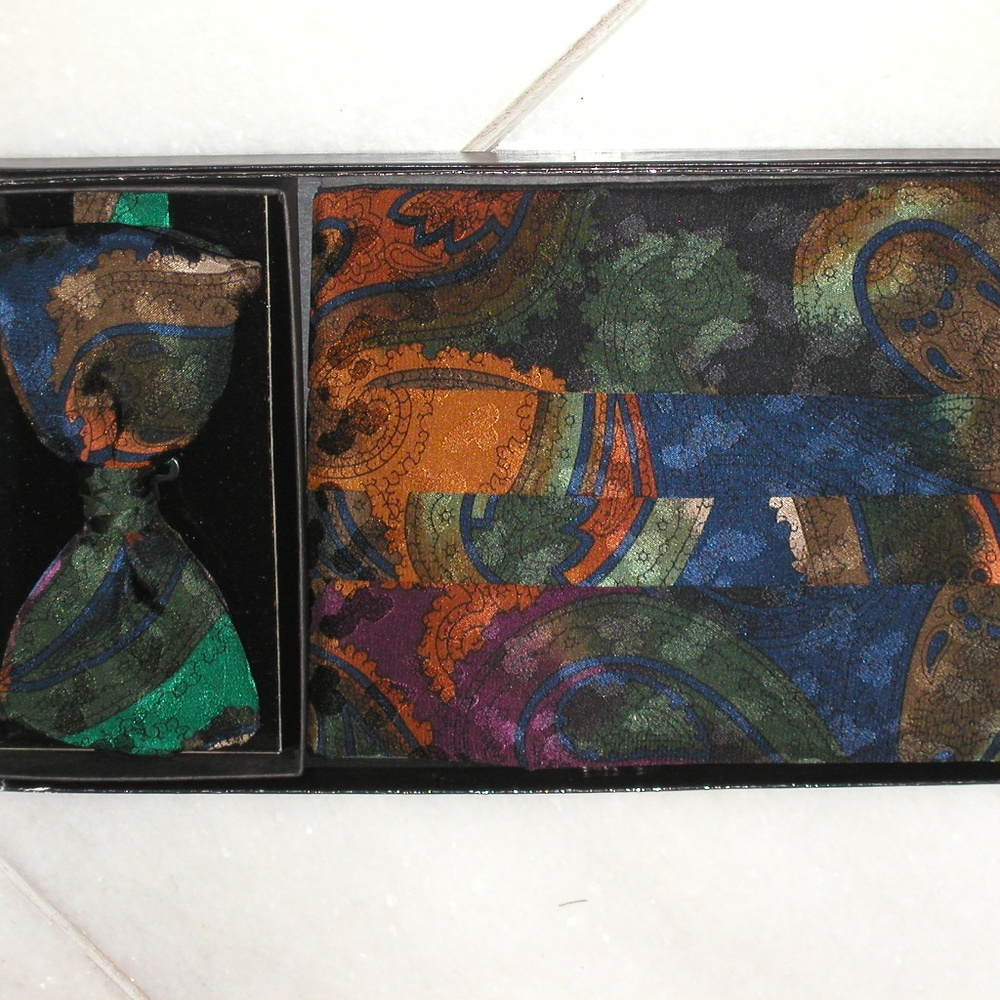 Men Formal Cravat Party Ascot Cummerbund Bow Tie